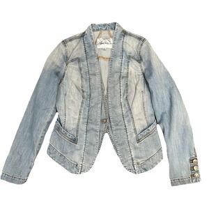 Carol Anderson by Invitation‎ Jean Jacket Blazer Womens Pockets Size M y2k 2000s